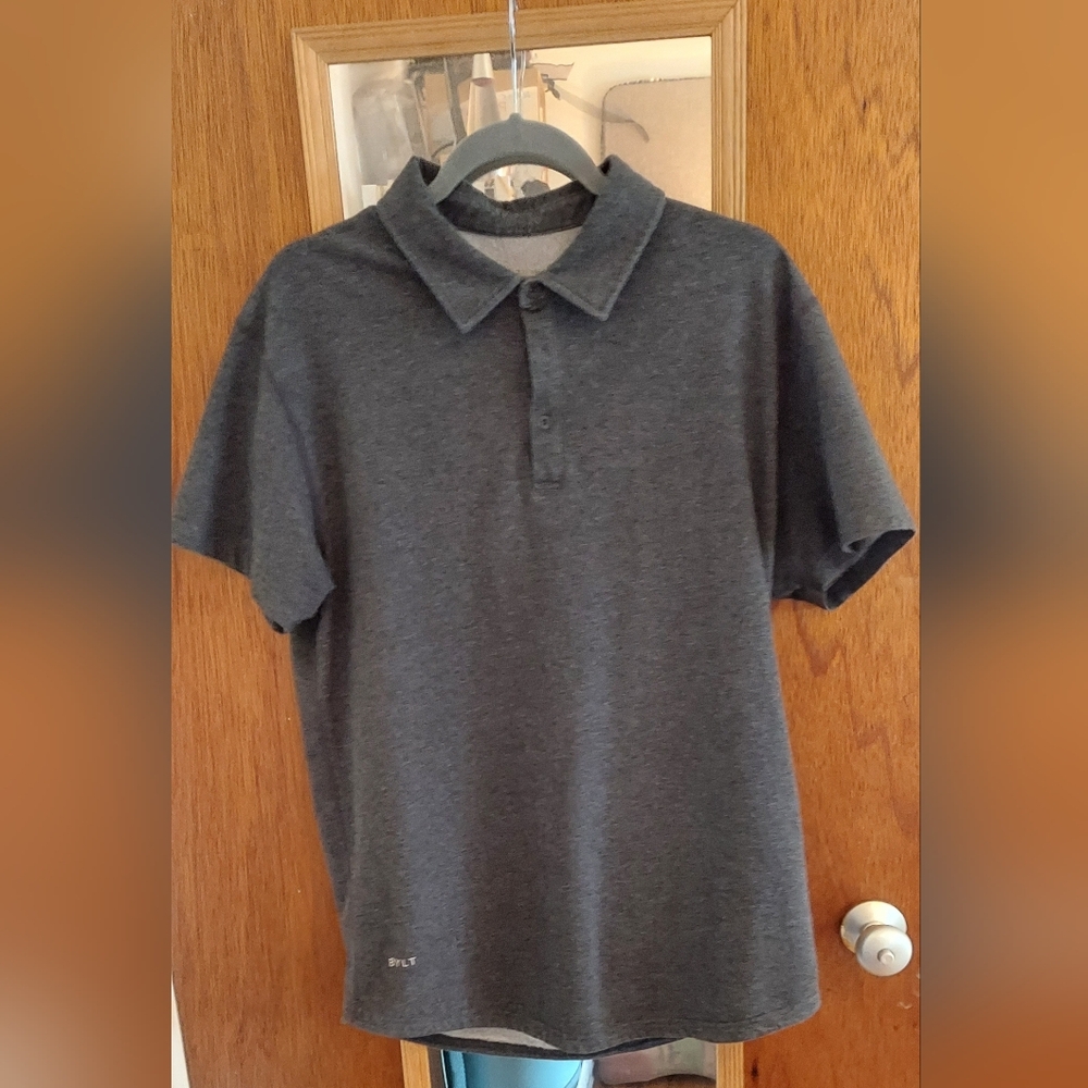 Men's M BYLT Basics Gray Polo Shirt